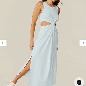 Beyond Yoga Light Blue Cut-Out Maxi Dress